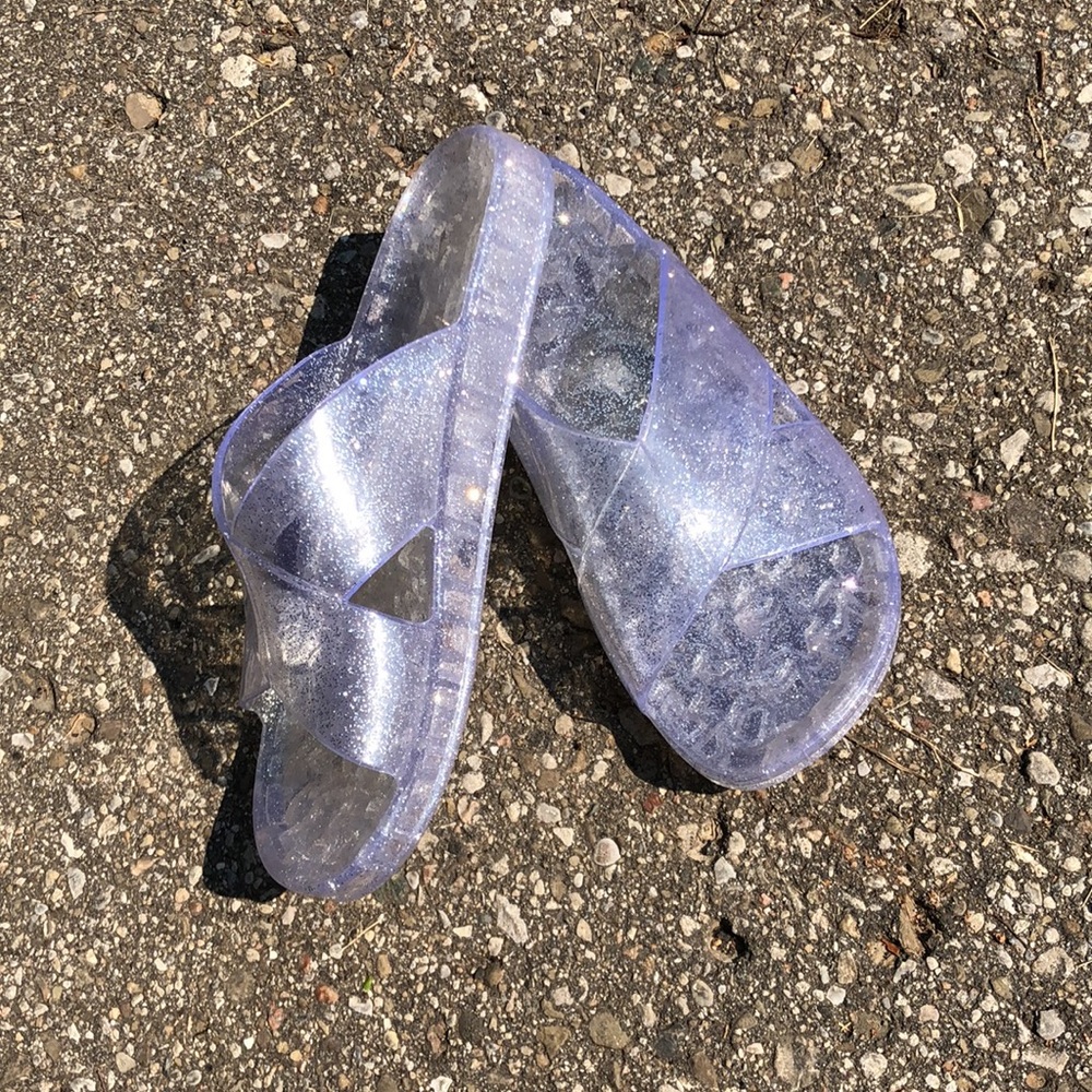 Sparkly Sandals ✨ Clear, Firm, Plastic